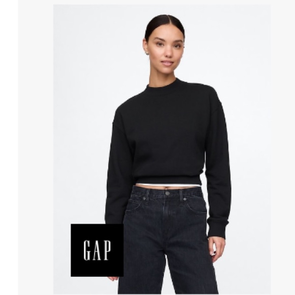 GAP Heavyweight French Terry Crop Sweatshirt